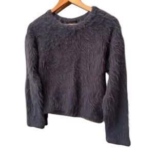 Truth By Republic Blue Cropped Hooded Jacket XS